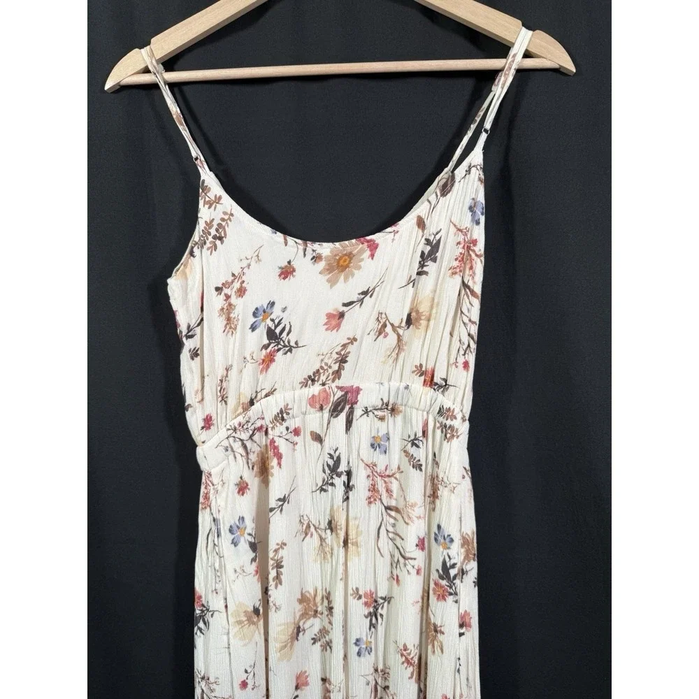 Abercrombie & Fitch Floral Maxi Sundress‎ Tie Neckline Buttons Flowy Womens S